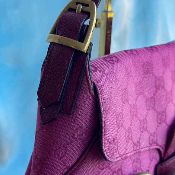 Gucci Canvas Horsebit Shoulder Bag - Picture 4 of 12